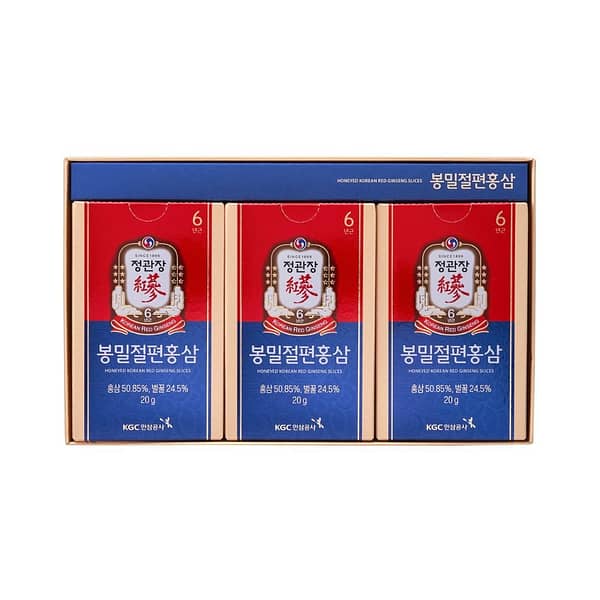 Korean Red Ginseng Honeyed Sliced Root 120g <br/>(20g x 6 Packs)